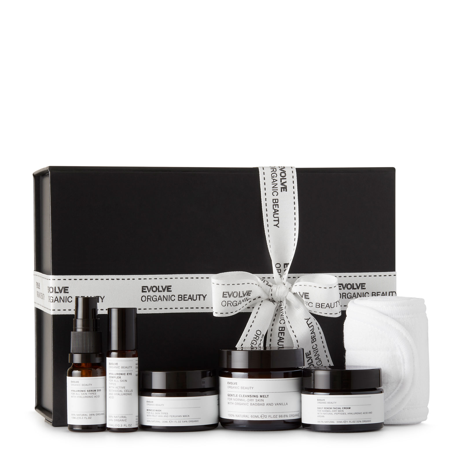 Evolve Beauty 有机面部修护护肤套装 清洁香油 60ml+面膜 30ml+透明质酸护肤精华 10ml+透明质酸护眼精华 10ml+润肤面霜