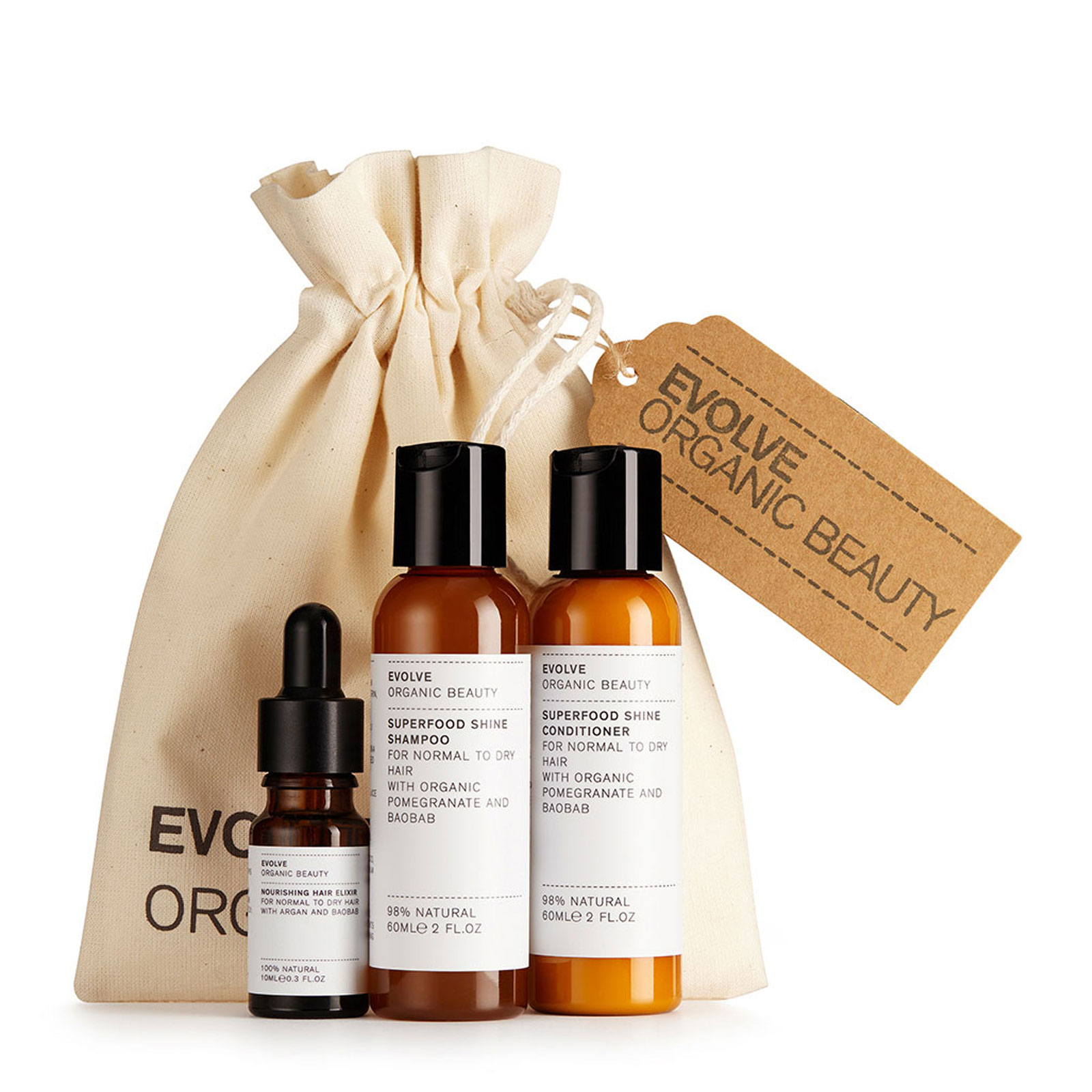 Evolve Beauty 有机净发护发修护套装 洗发水+护发素