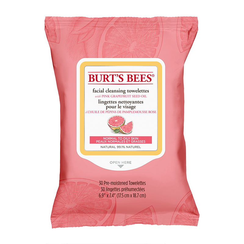 Burt's Bees 小蜜蜂 粉红葡萄柚洁面湿巾 x 30
