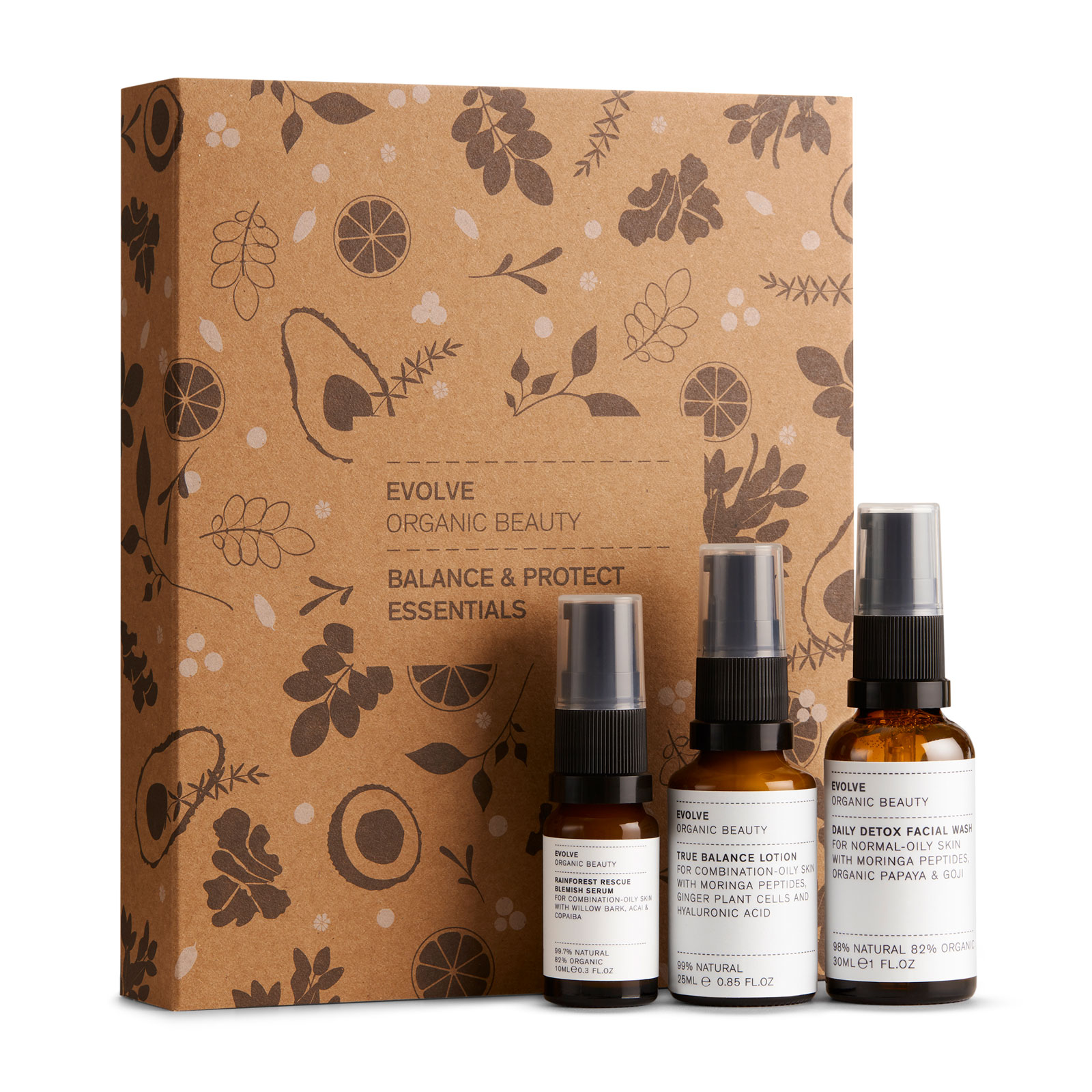 Evolve Beauty 平衡舒缓护肤套装 排毒洗面奶+护肤精华+平衡润肤乳液