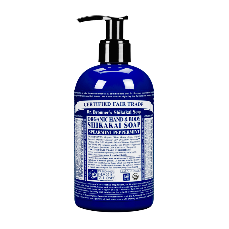 Dr Bronner's布朗博士 有机留兰香薄荷精油洗手液 沐浴露 355ml