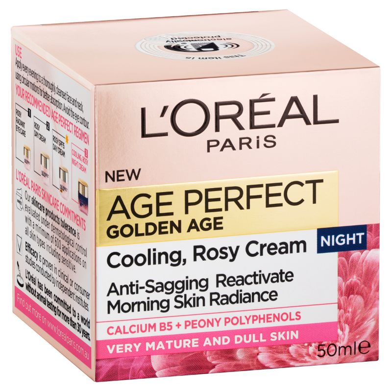 L'Oreal 欧莱雅 金致臻颜系列 玫瑰滋养修护晚霜 50ml