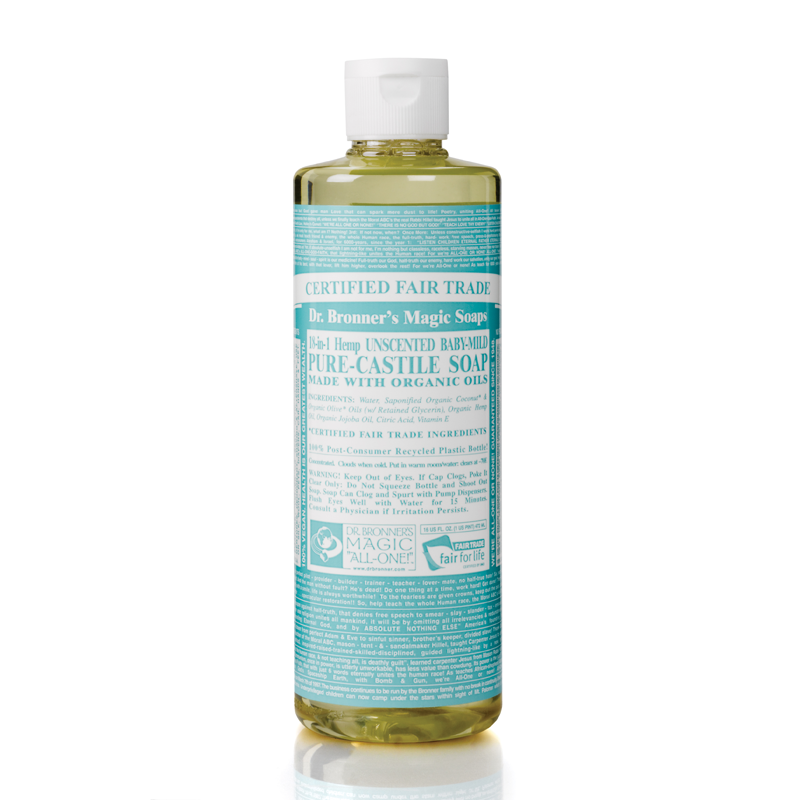 Dr Bronner's 布朗博士 有机温和婴儿 敏感肌8合1液体皂 洗手液 洁颜露 无香型 472ml