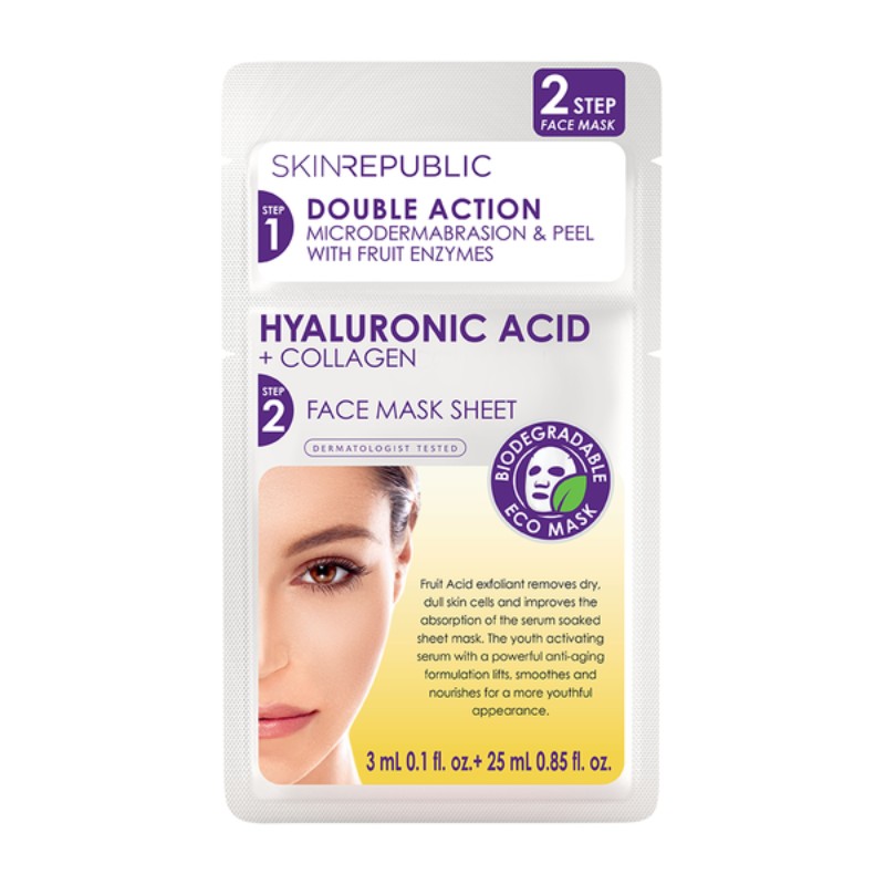 SKin Republic 透明质酸+胶原蛋白两步面膜