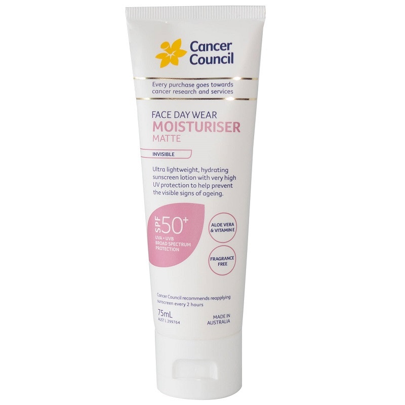 【兰蔻平替】Cancer Council 澳美皙 面部脸部保湿隔离防晒霜SPF 50+  75ml （敏感肌适用  清爽保湿）