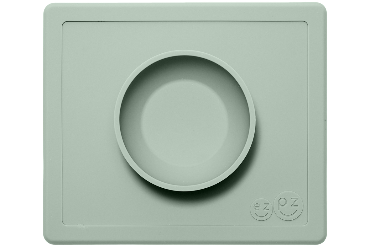 Ezpz 硅胶一体式餐垫碗（灰绿色）1个