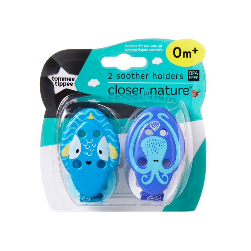 Tommee Tippee CTN Soother Holder X 2 (Assorted Designs Colours)