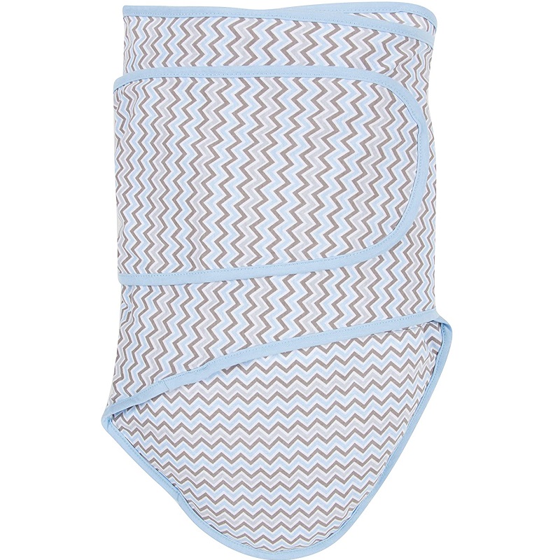 Miracle Blanket 防惊跳襁褓婴儿睡袋 蓝色V型图案 1个