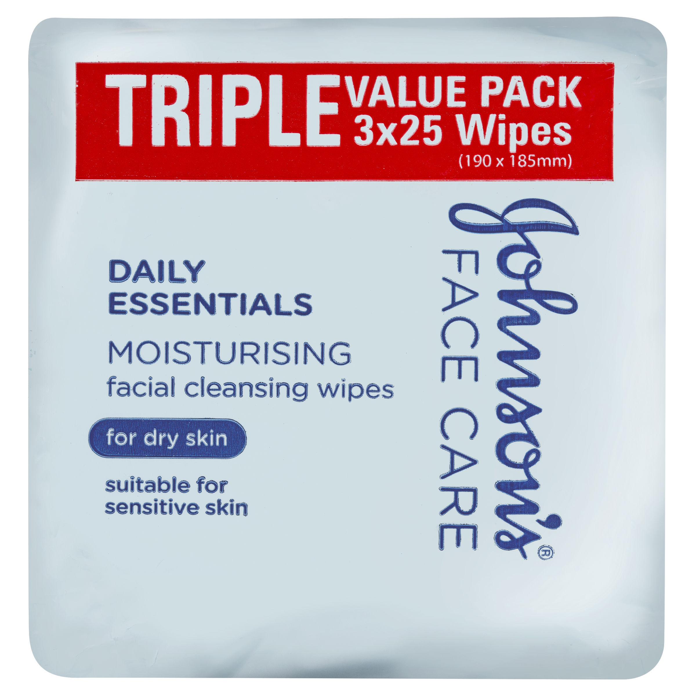 Johnson's强生 婴儿护肤柔湿巾（敏感肌肤专用）25片*3包装