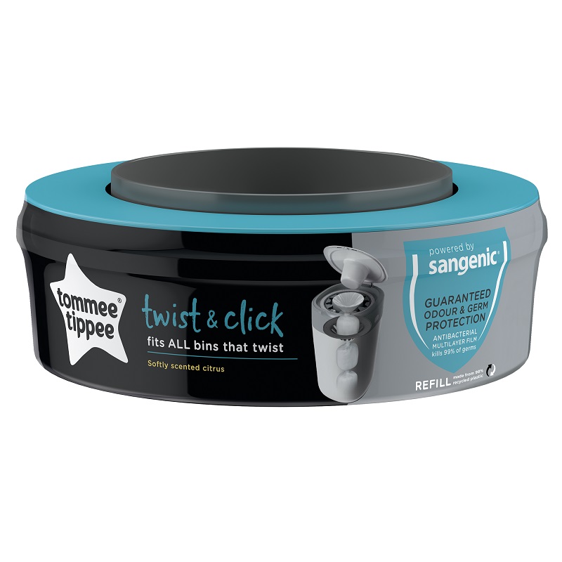 Tommee Tippee Twist & Click Advanced Nappy Disposal System Refill Cassette