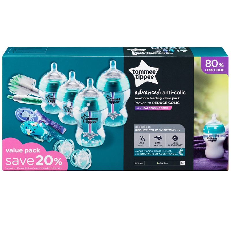Tommee Tippee 防胀气新生儿喂养奶瓶礼包