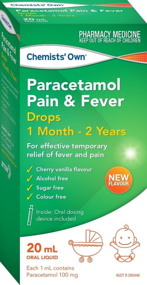 Chemists  Own 婴儿扑热息痛滴液 20ml （1月-2岁宝宝适用）