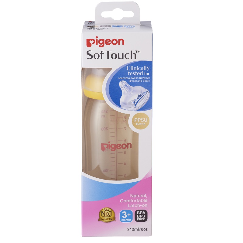 Pigeon 贝亲 宽口径PPSU奶瓶 240ml（耐热温度180°C）