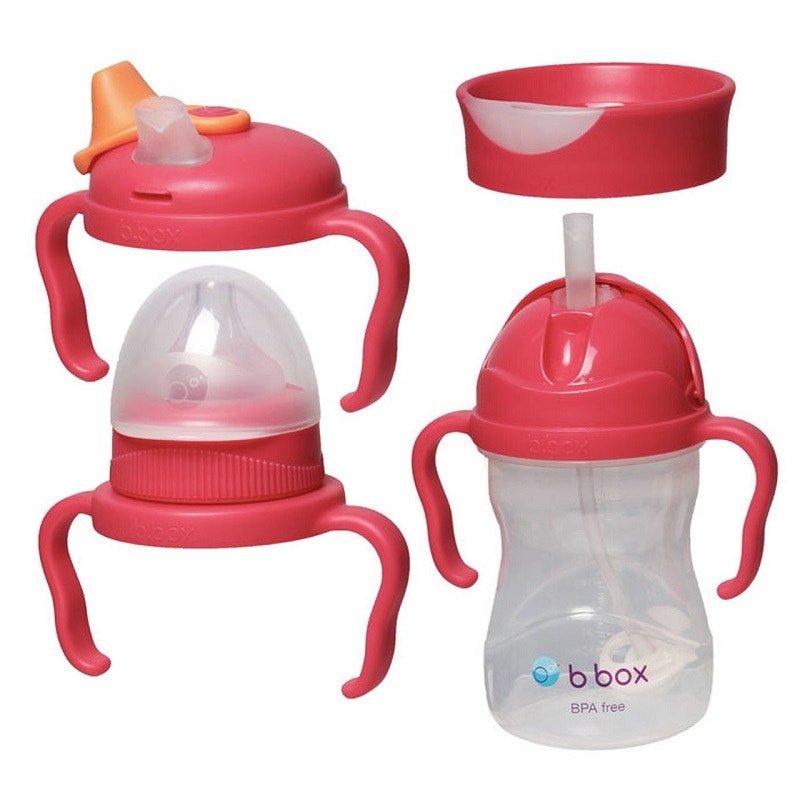 B.Box四合一婴幼儿奶瓶水杯增值包（树莓色）1套 新版