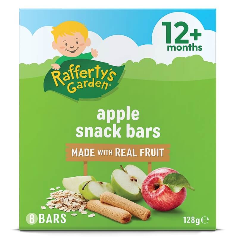 Rafferty s Garden 拉芙迪 苹果泥夹心燕麦棒饼干 12个月+ 128g