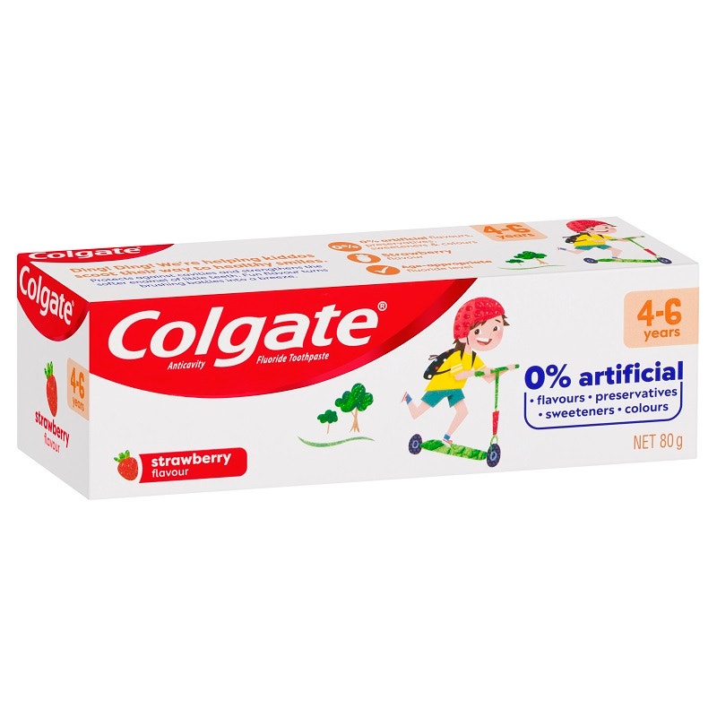 Colgate 高露洁 0添加草莓味儿童牙膏(适合4-6岁) 80g