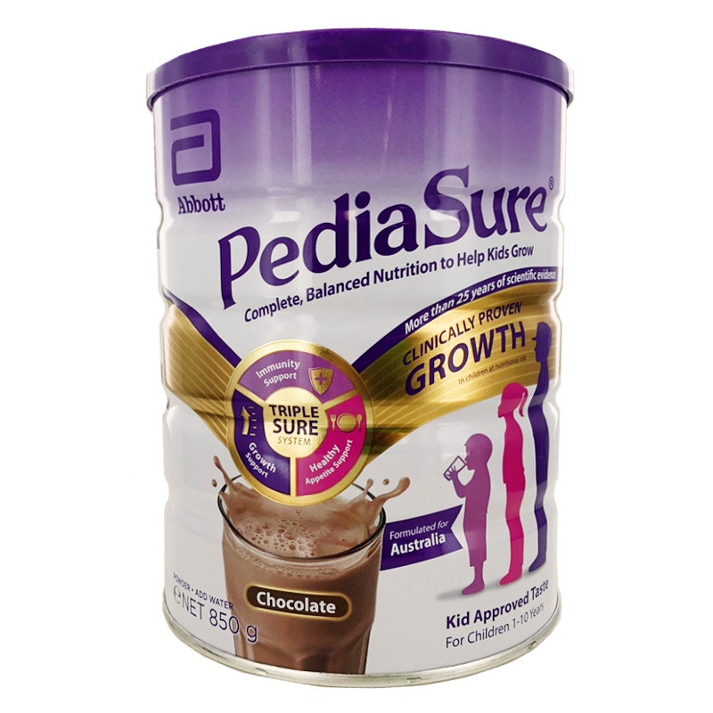 【新口味】PediaSure 雅培 小安素儿童营养奶粉 850g (巧克力味 助1-10岁孩子长高）