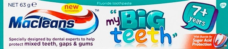 macleans 低氟儿童牙膏 7岁以上 63g （防止蛀牙清洁牙齿）