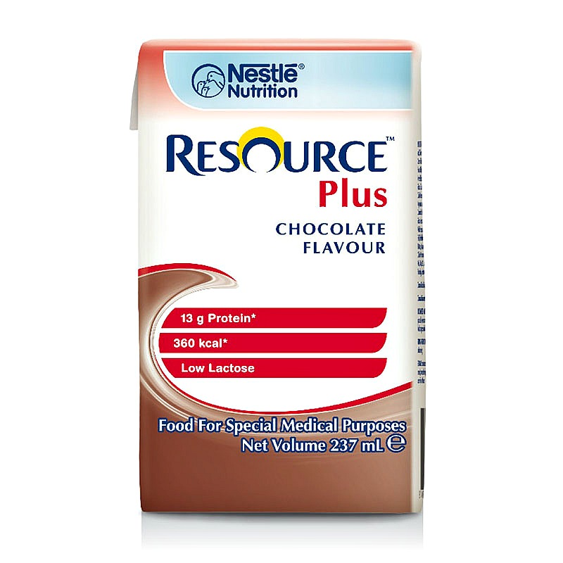 Resource PLUS巧克力味高蛋白高能量饮料 237ml 24 （主要针对厌食症 老年营养 蛋白质热量营养不良）