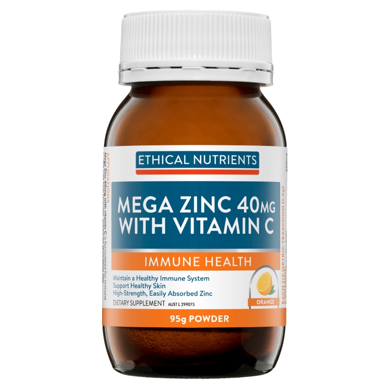 Ethical Nutrients Mega Zinc Powder 40mg (Orange) 95g
