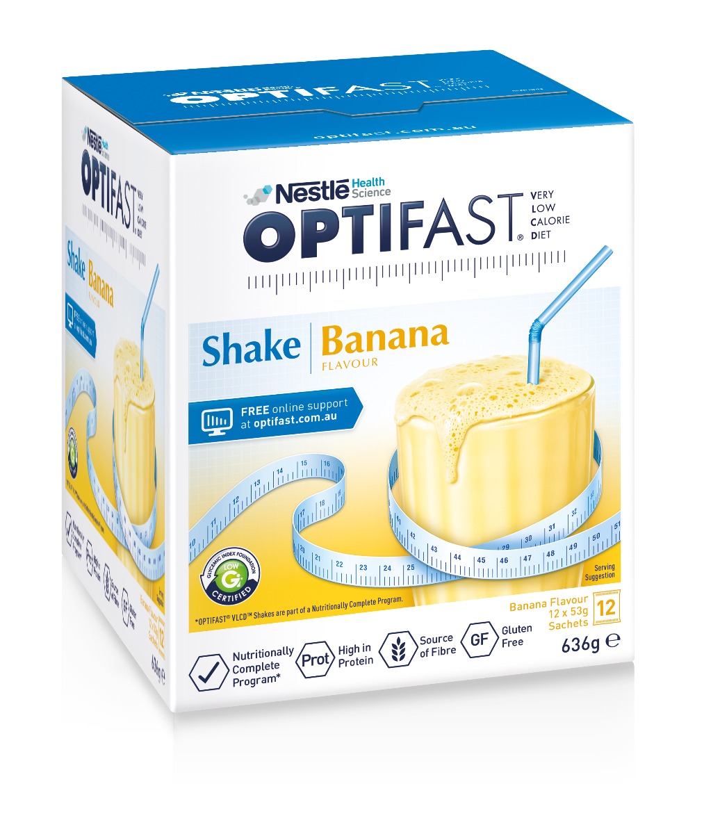 雀巢Optifast 低卡路里奶昔（香蕉味）12*53g 袋（补充蛋白、纤维、低卡路里）