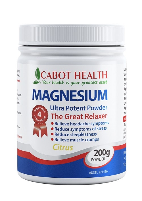 Cabot Health Magnesium Powder Ultra Citrus 200g