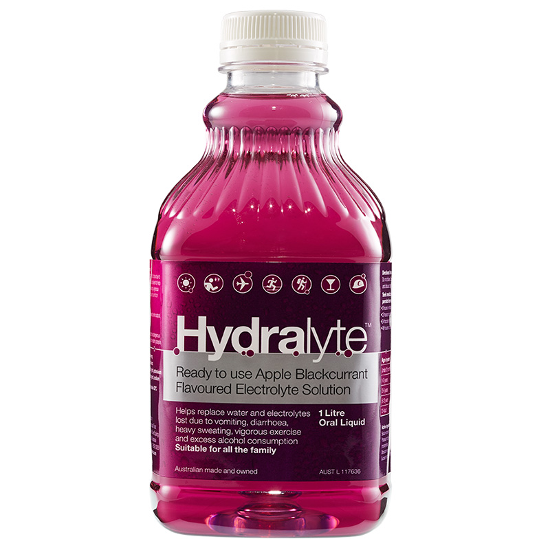 Hydralyte Electrolyte 电解质苹果 黑加仑味溶液 1L
