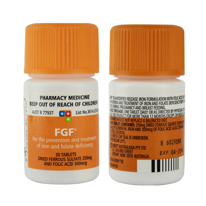 FGF 铁+叶酸营养片 30片