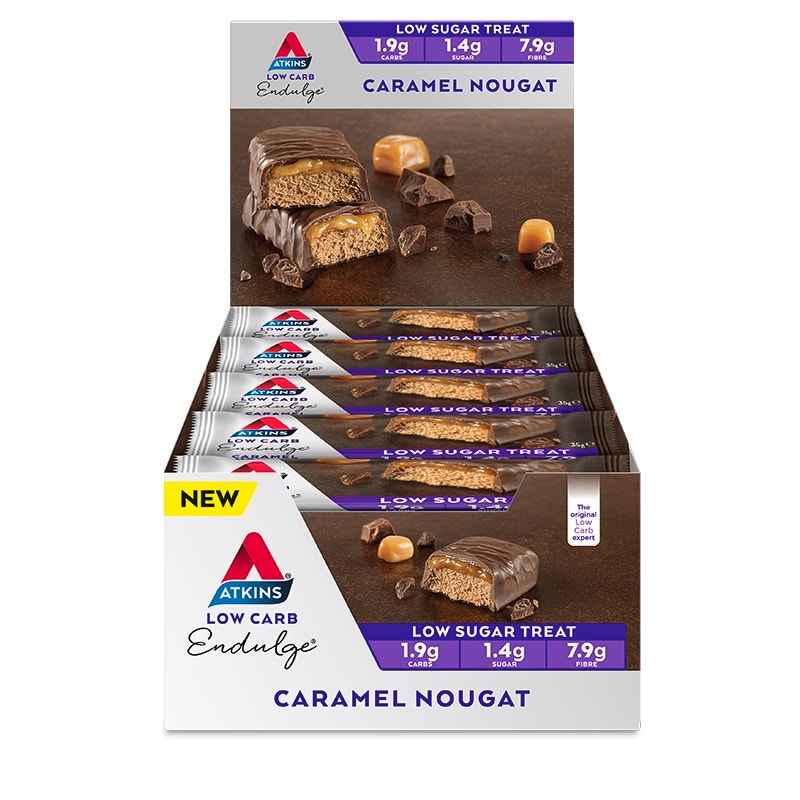 AtKins 焦糖牛轧糖巧克力代餐棒 35g X 15支