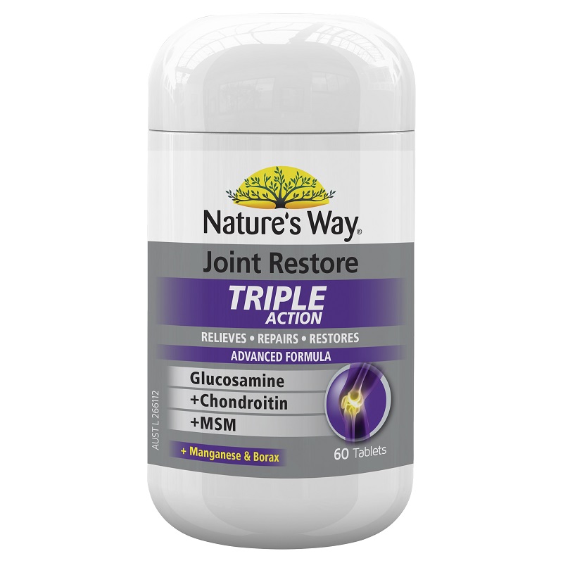 Nature‘s Way 佳思敏 氨基葡萄糖+软骨素+ MSM营养胶囊 60粒（缓解关节僵硬和不适）