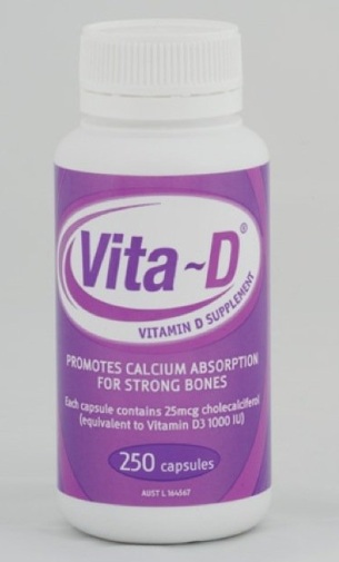 Vita-D 强健骨骼天然维生素（D31000IU）胶囊 250粒