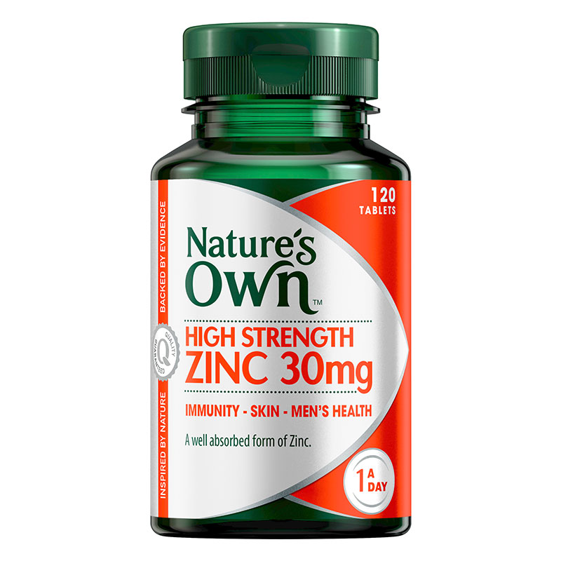 Nature's Own High Strength Zinc 30mg Tab X 120