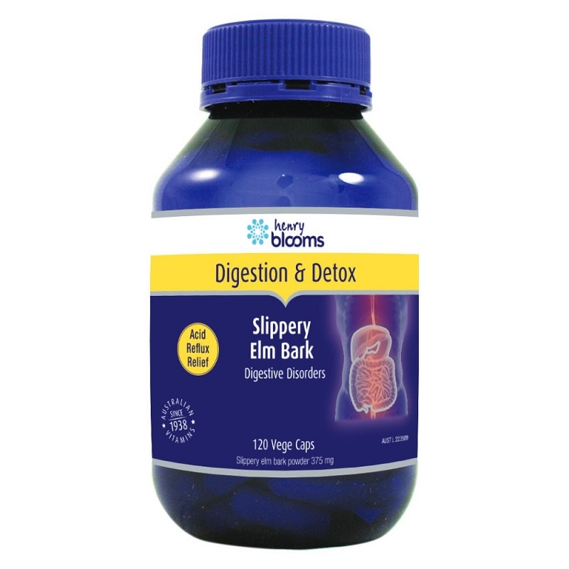 Blooms 375mg榆树皮胶囊 120粒 （缓解胃灼热 减少消化不良 便秘）