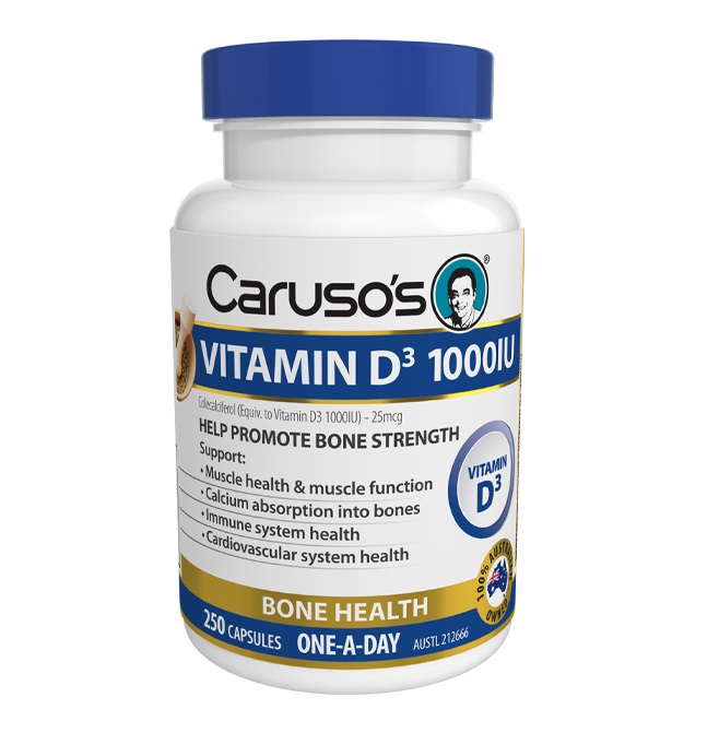 Caruso's卡鲁索天然健康超大型全维他命D3 补钙 1000IU 250片