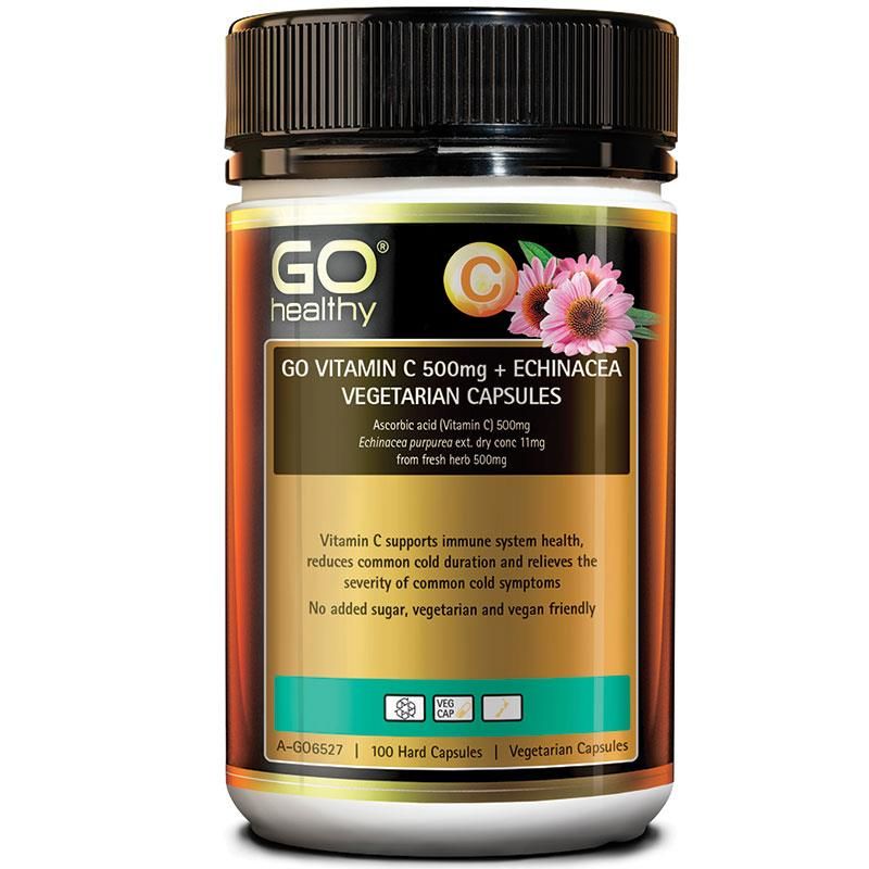 Go Healthy 高之源 500mg维生素C+紫雏菊精华口服软胶囊 100粒 调节免疫力