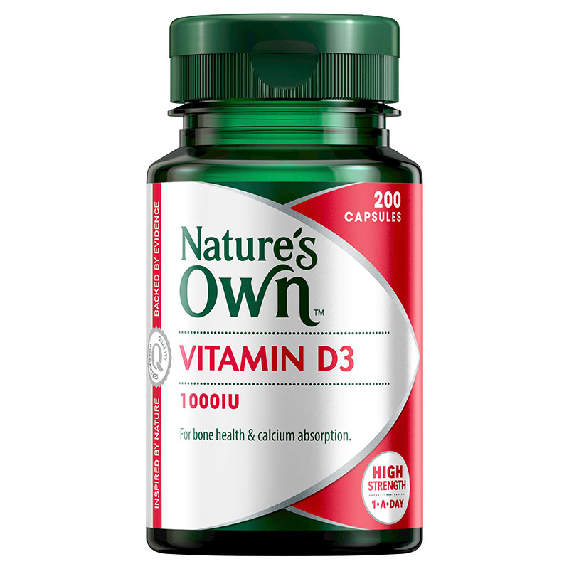 Nature's Own 天然维生素D3 200粒（促补钙吸收）
