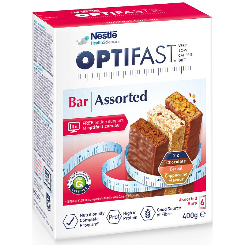 雀巢Optifast 澳洲三种口味组合能量棒（零食低卡路里）6包