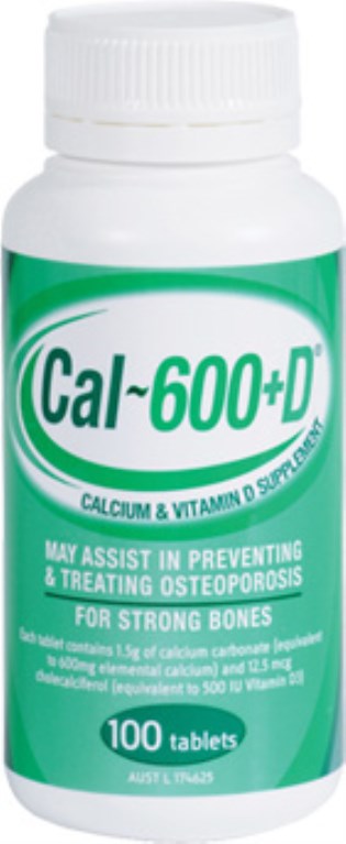 Cal-600+D 钙尔奇维生素D 100片 （有助于补充钙）