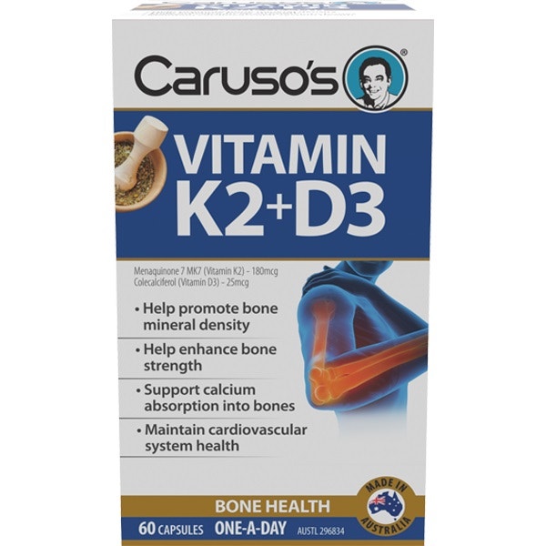 Caruso's NatUral Health 维生素K2+D3骨骼营养胶囊 60粒