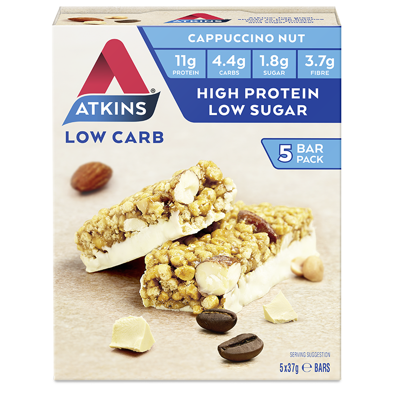 AtKins 阿特金斯 营养代餐能量棒 5*37g 支（卡布奇诺坚果味）