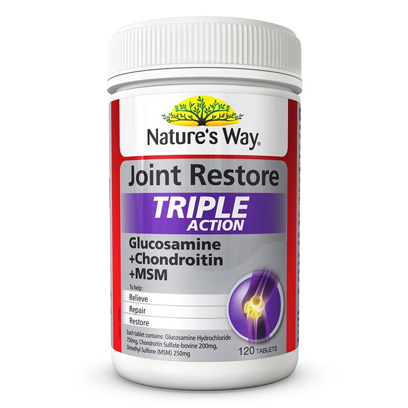 Nature's Way 佳思敏 氨基葡萄糖+软骨素+ MSM修复关节营养胶囊 120粒