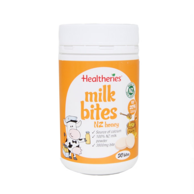 Healtheries 贺寿利 牛奶片咀嚼片 儿童 成人补钙 新西兰蜂蜜味 50片