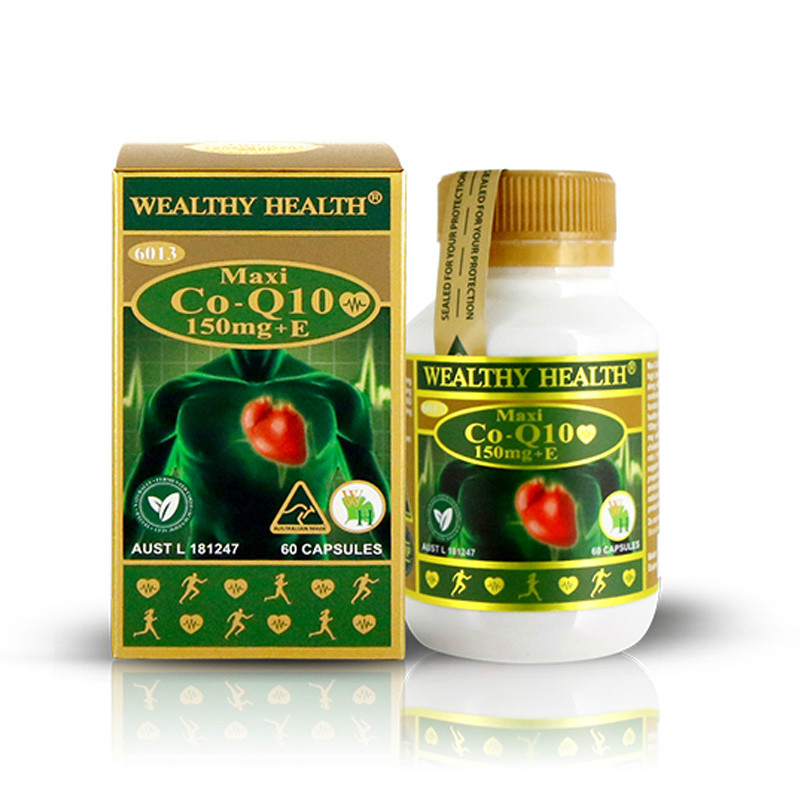 Wealthy Health 富康 高含量150mg辅酶Q10胶囊 60粒 （添加维E和鱼油）