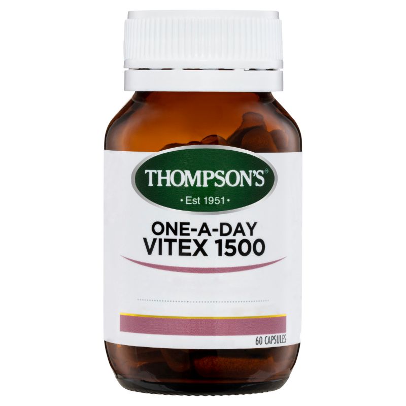 Thompson's 汤普森 1500mg Vitex 圣洁莓胶囊 60粒（平衡荷尔蒙 调经）