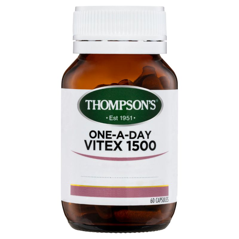 Thompson's 汤普森 1500mg Vitex 圣洁莓胶囊 60粒（平衡荷尔蒙 调经）