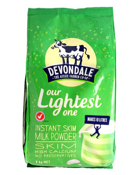 Devondale 德运 脱脂高钙成人奶粉 1kg（儿童 学生 成人 老年人）