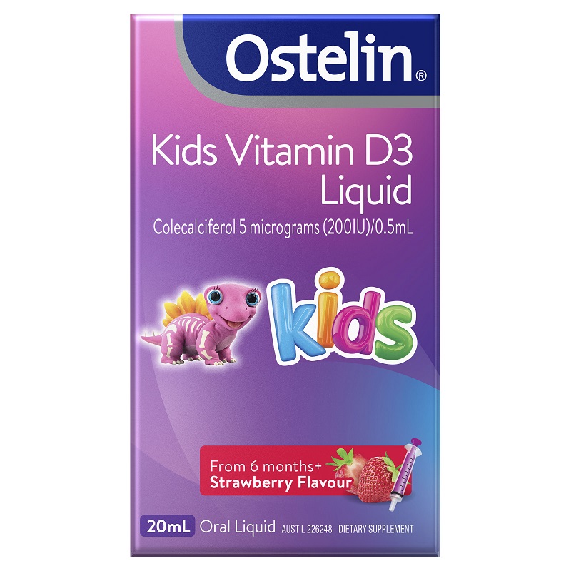 Ostelin 婴幼儿 儿童液体维生素D滴剂(200IU) 补钙 草莓味 20ml