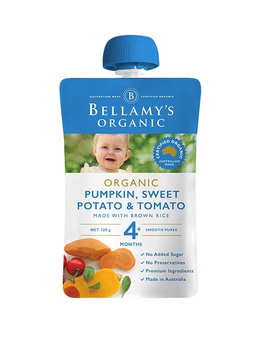 Bellamys 贝拉米 婴幼儿辅食有机南瓜番茄泥 7个月以上 120g