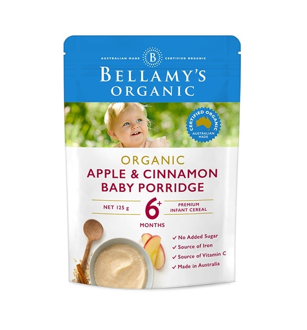 Bellamys 贝拉米 婴幼儿辅食有机苹果肉桂麦片粥 6个月以上 125g