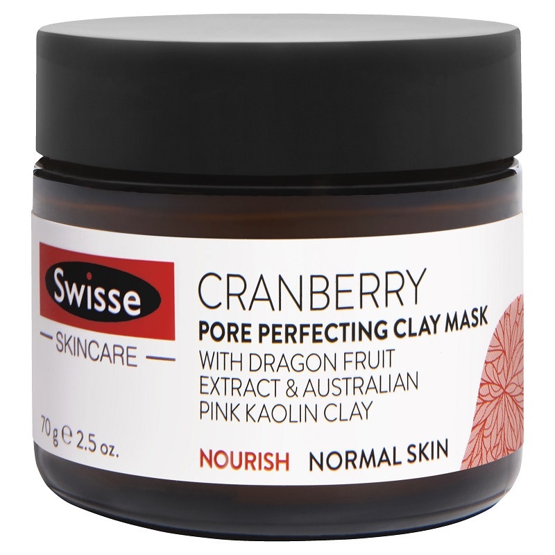 Swisse 蔓越莓毛孔收缩矿物泥清洁面膜 70g  网红小粉泥 去角质亮肤